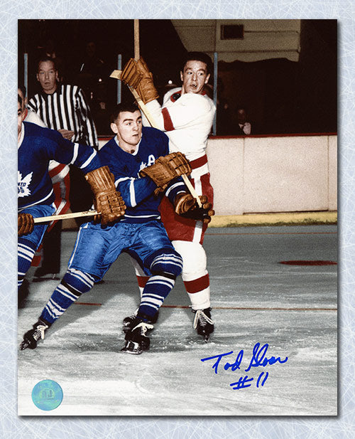 Tod Sloan Toronto Maple Leafs Autographed Color Hockey 8x10 Photo | AJ Sports.