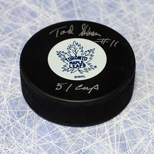 Tod Sloan Toronto Maple Leafs Autographed Hockey Puck | AJ Sports.