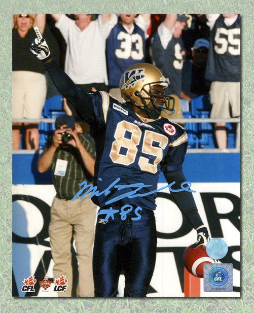 Milt Stegall Winnipeg Blue Bombers Autographed Touchdown