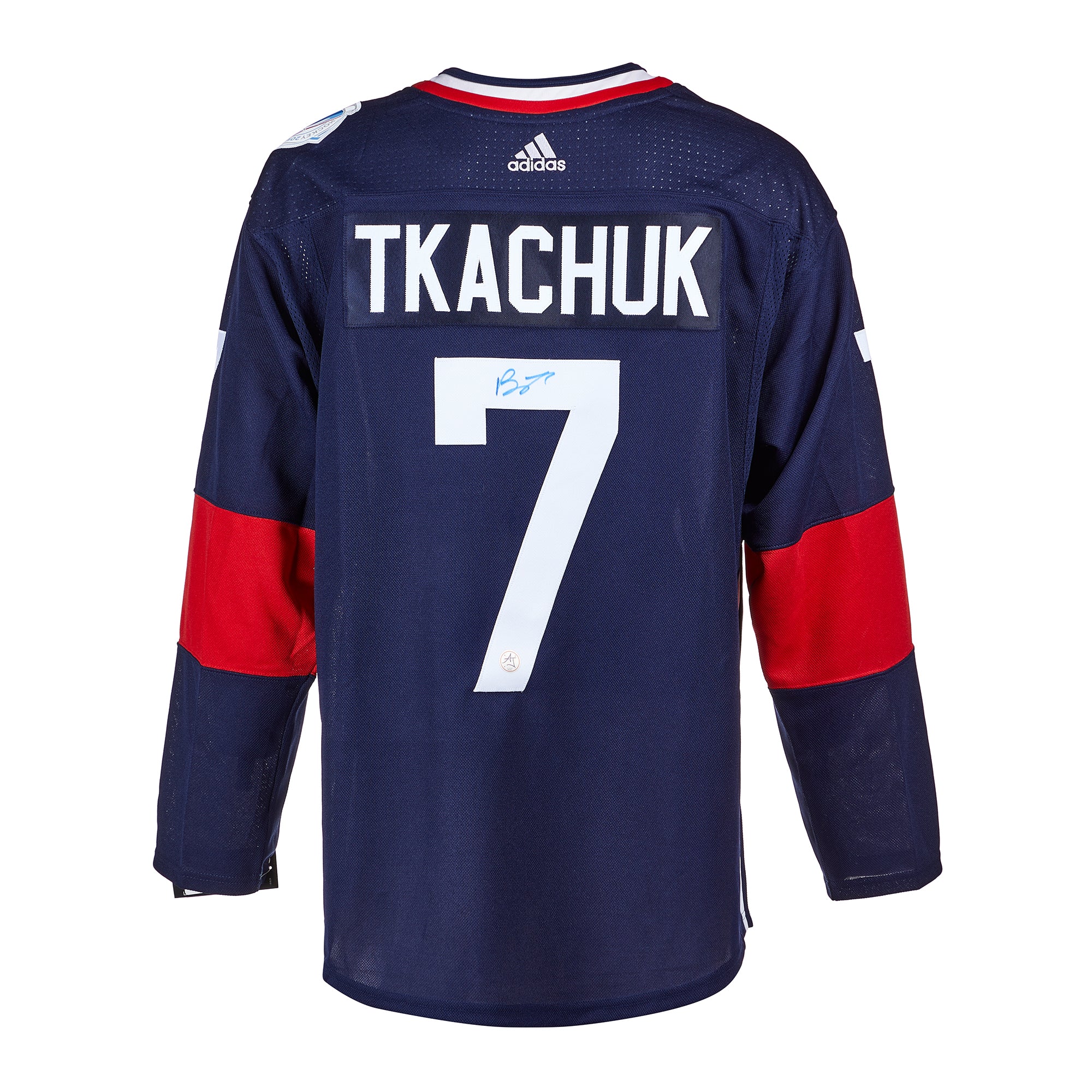 Brady Tkachuk Team USA Hockey Autographed Adidas Jersey | AJ Sports.