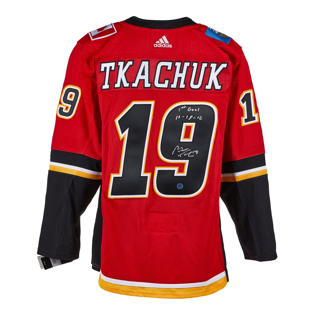 Matt Tkachuk Calgary Flames Signed Autographed Goal Celebration 16x20 PF