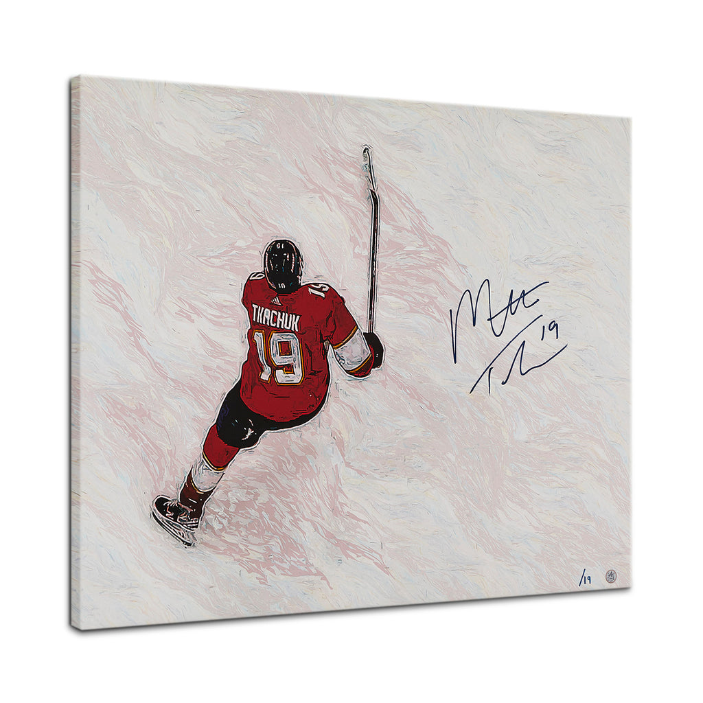 Matt Tkachuk Calgary Flames Signed Autographed Goal Celebration 16x20 PF