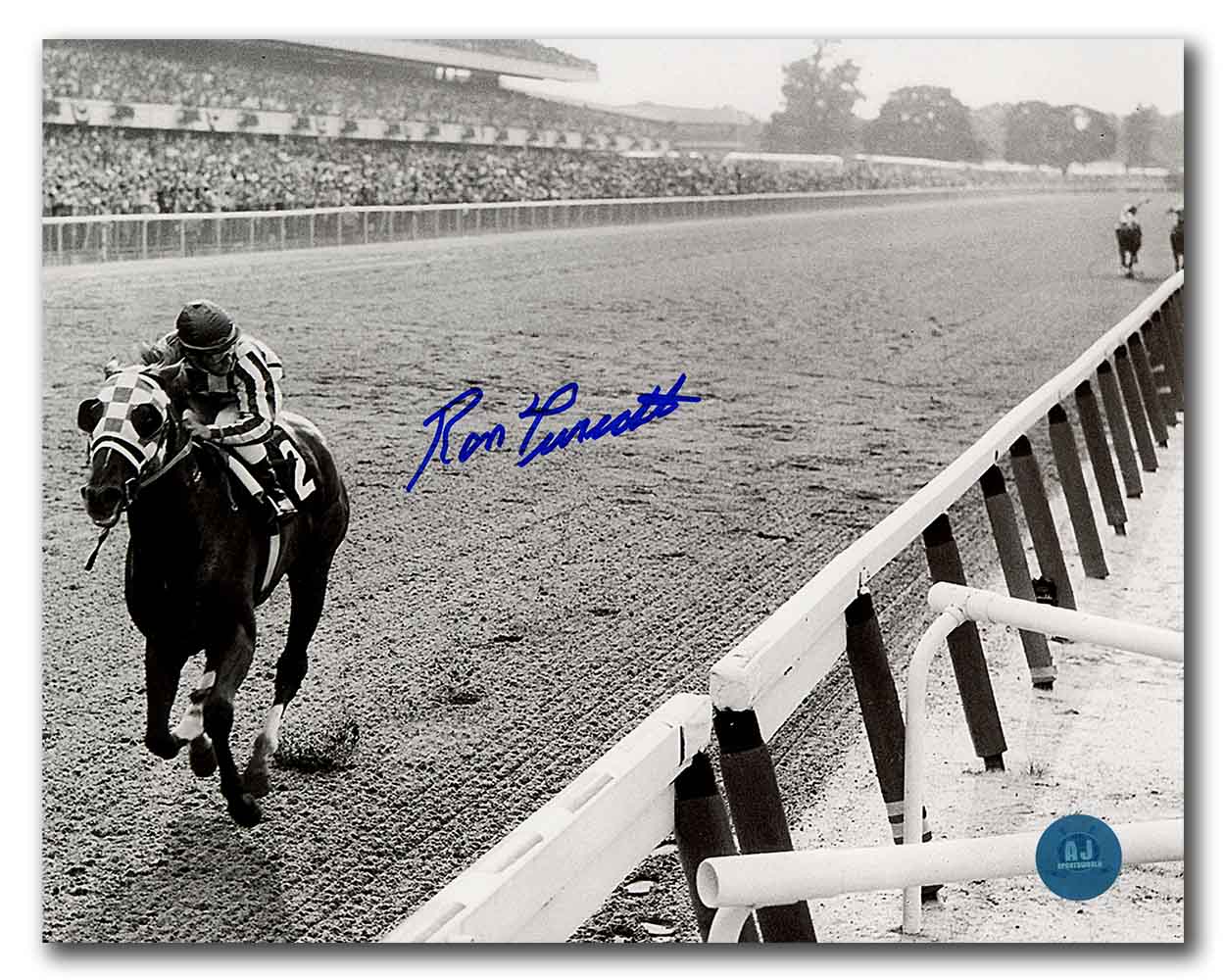 Secretariat Triple Crown Victory Look Back Ron Turcotte Autographed 8x10 Photo | AJ Sports.