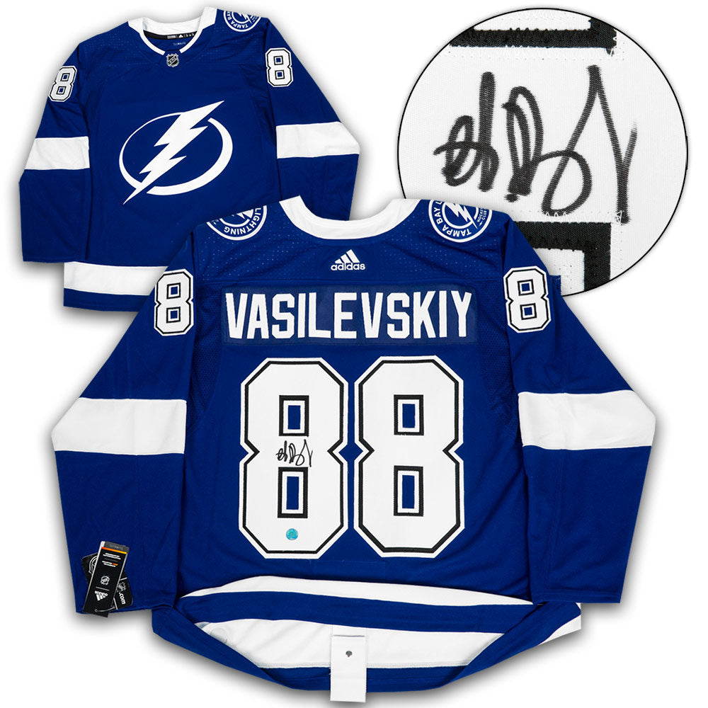 Fanatics Authentic Andrei Vasilevskiy Tampa Bay Lightning Autographed Blue Adidas Authentic Jersey