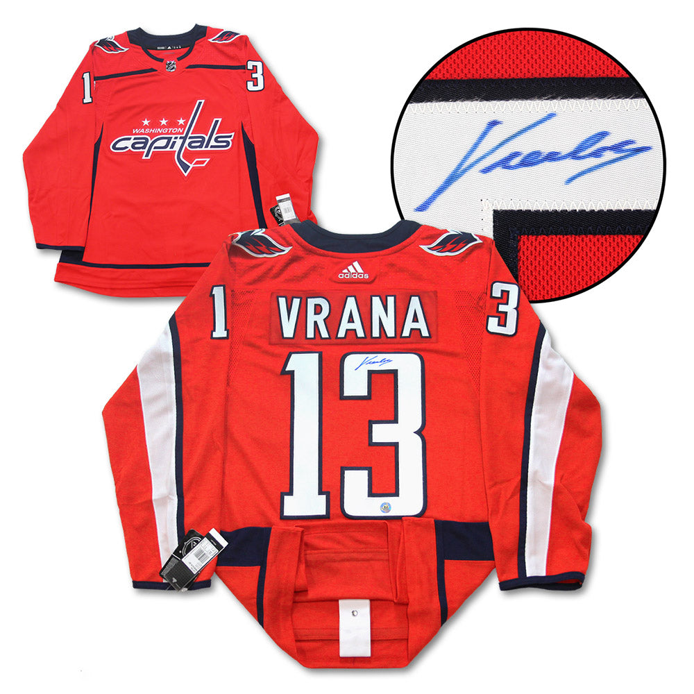 Jakub Vrana Washington Capitals Autographed Adidas Jersey | AJ Sports.