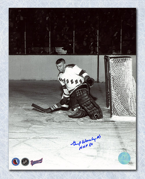 Gump Worsley New York Rangers Autographed Action 8x10 Photo | AJ Sports.